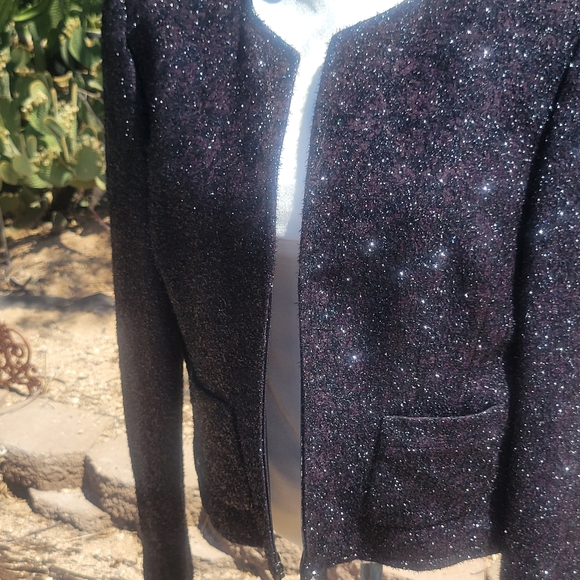 Linda Allard Ellen Tracy Shimmer Evening Jacket - Picture 3 of 6